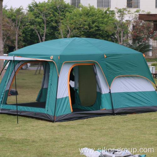 Super Large Space 8-12 Person Two-bedroom and one-living Outdoor Family Glamping Camping Tent